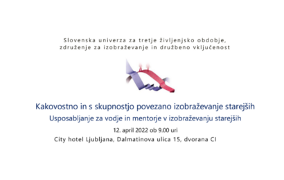 Usposabljanje Slovenska univerza za tretje življenjsko obdobje