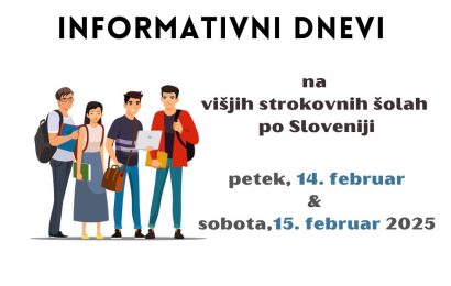 Informativni dnevi na višjih strokovnih šolah