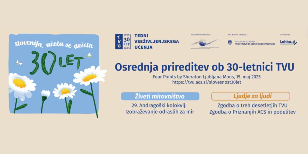 Praznujte z nami 30 let Tednov vseživljenjskega učenja!