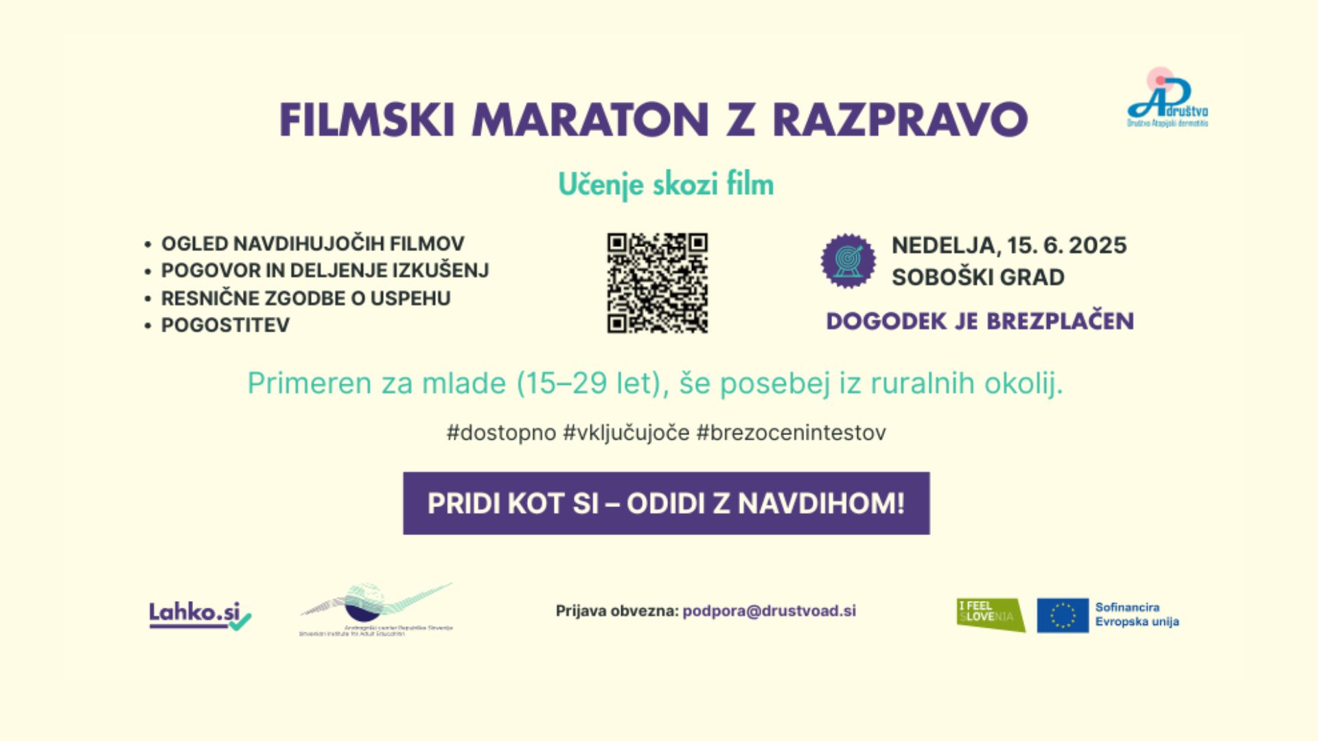Filmski maraton z razpravo za mlade: Učenje skozi zgodbe!