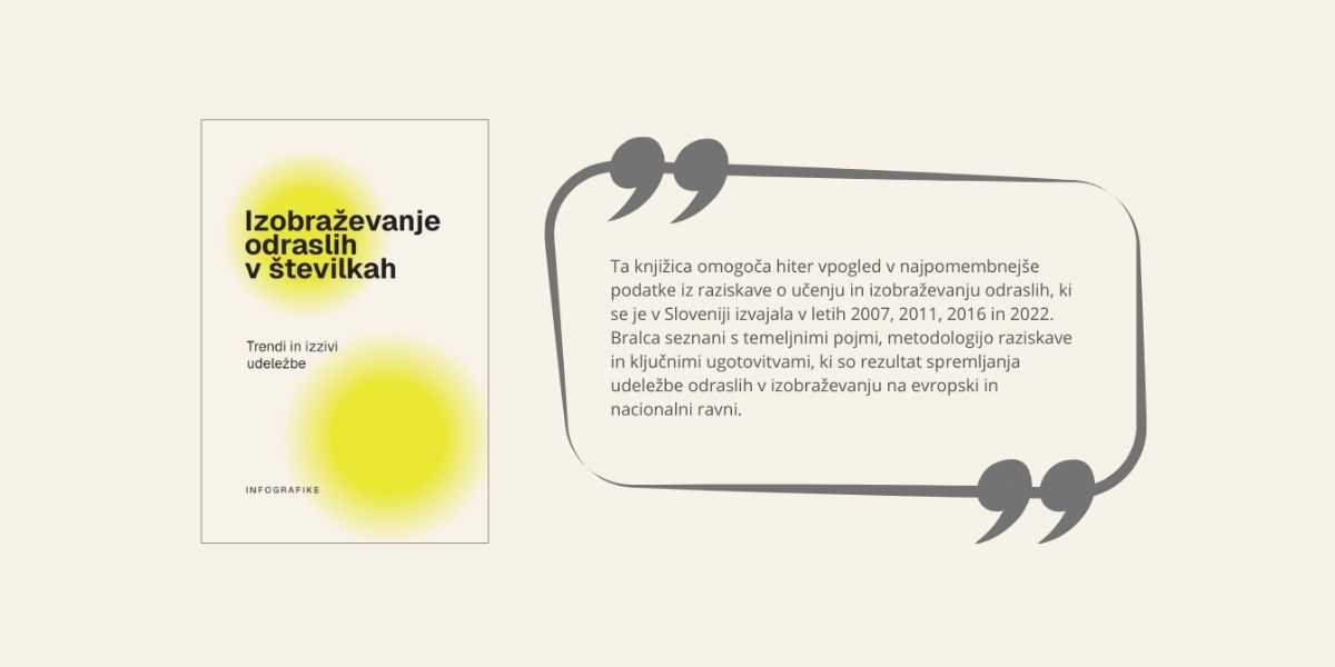 Publikacija Izobraževanje odraslih v številkah