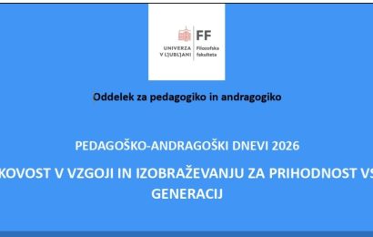 Pedagoško-andragoški dnevi (PAD) 2026