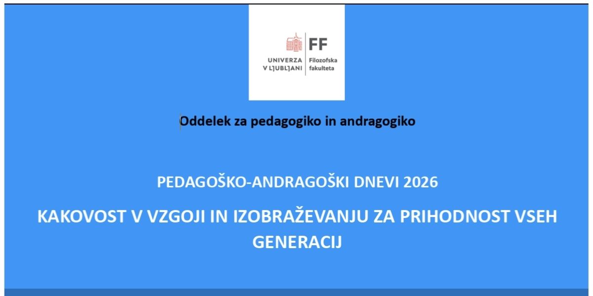 Pedagoško-andragoški dnevi (PAD) 2026